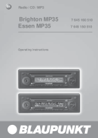 Blaupunkt Brighton-MP-35 - Owners Manual